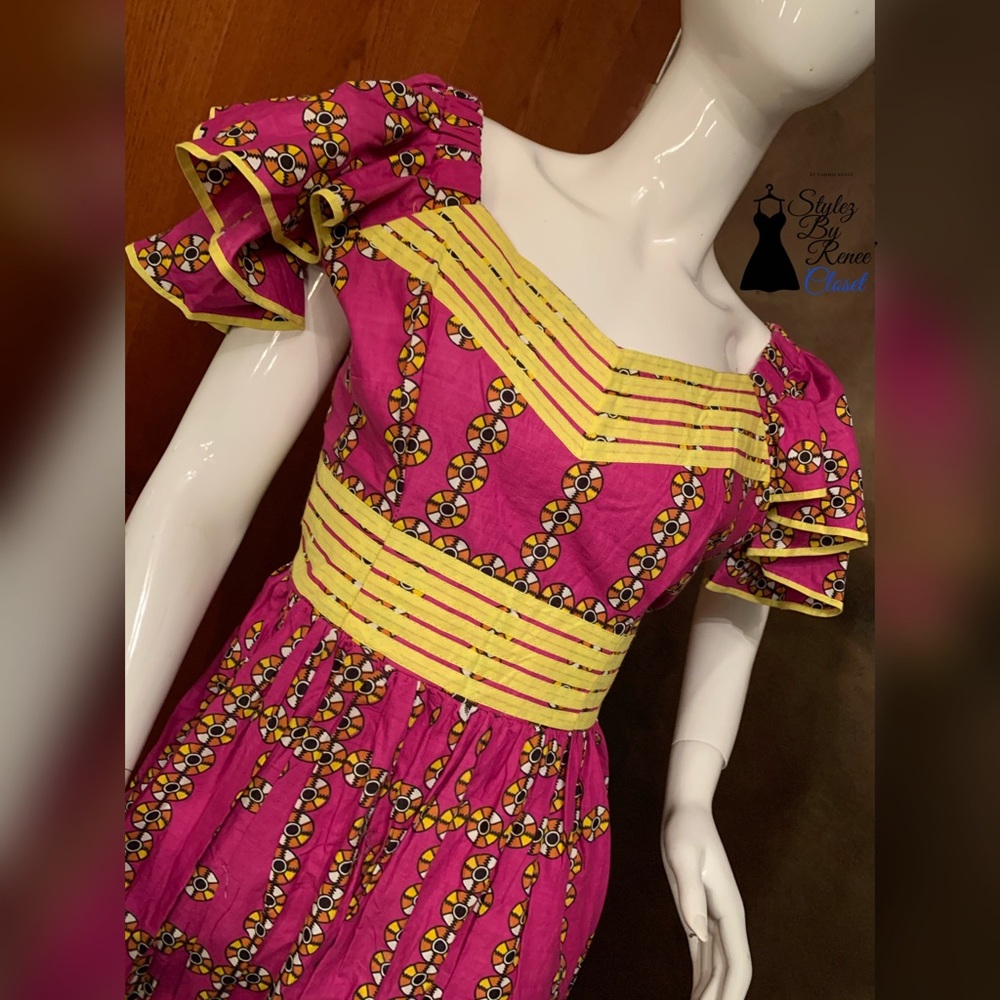 Authentic African Kente Cloth Dress